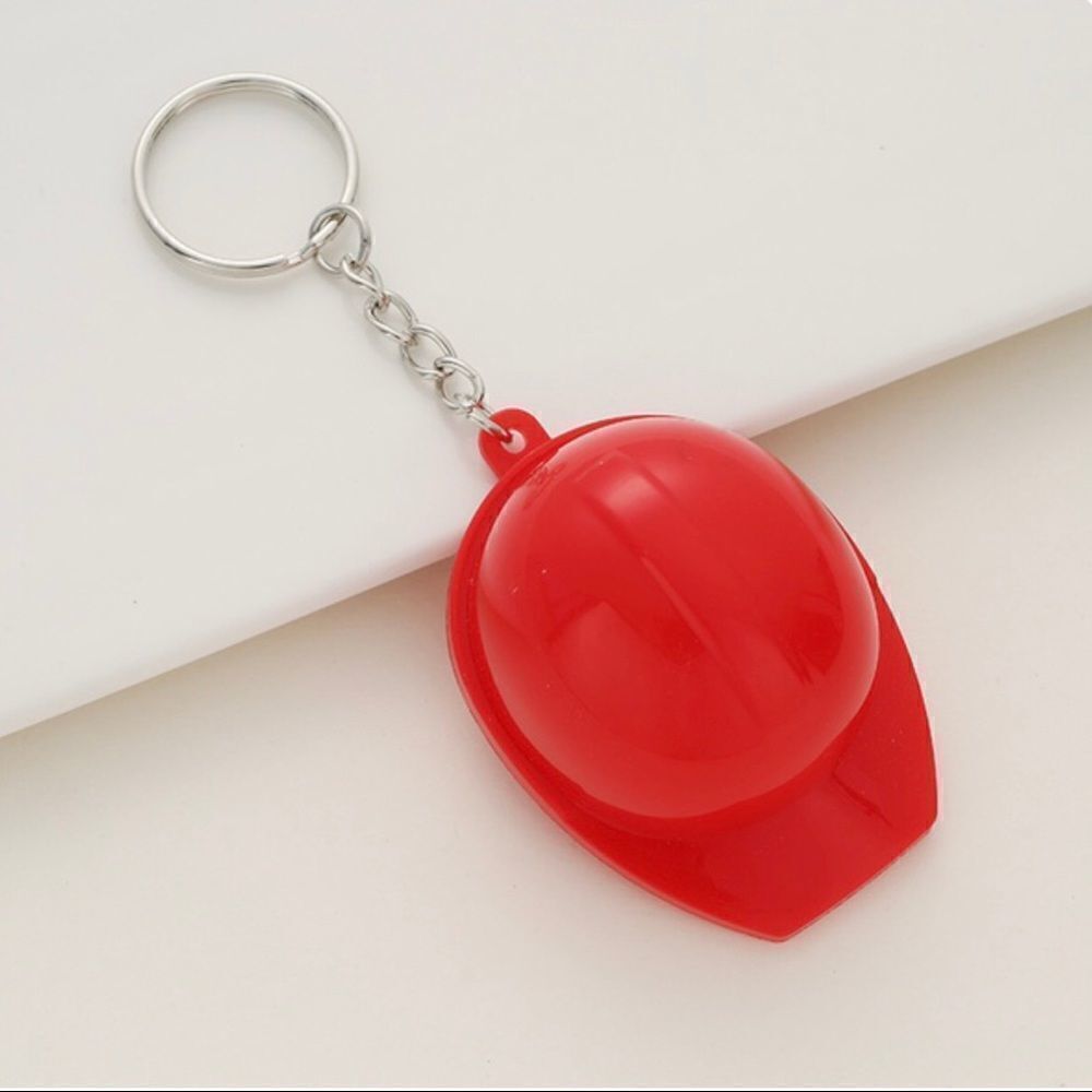 Hard Hat Keychain Bottle Opener-Red